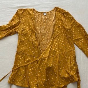 SOLD - Yellow wrap blouse